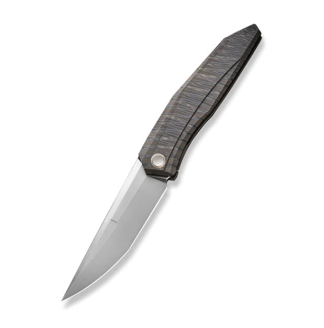 WE Knife Cybernetic Flipper - Premium Flamed Titanium Handle & Polished CPM-20CV Blade