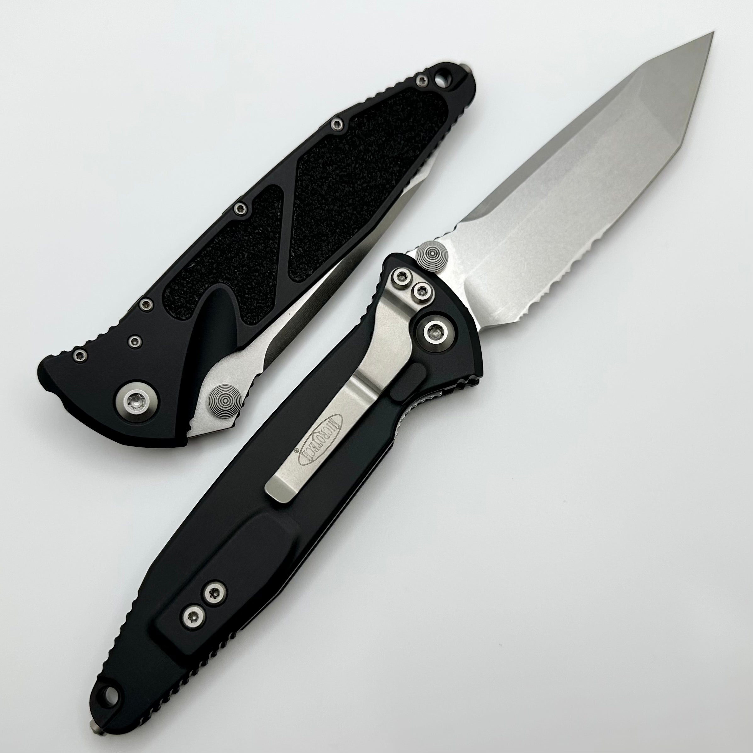 Microtech Socom Elite Manual Tanto Tactical Knife - Stonewash & Black