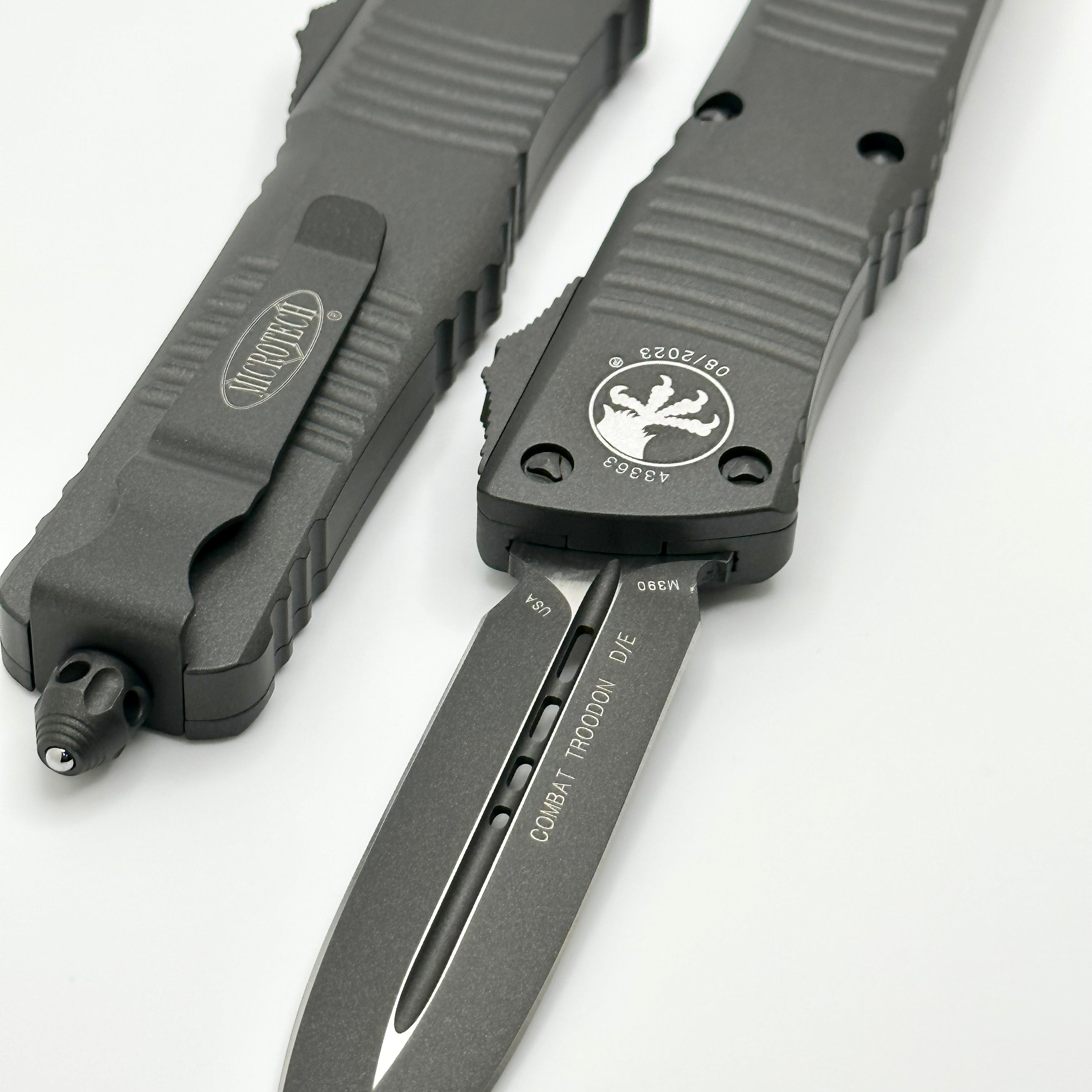 Premium Microtech Combat Troodon OTF Knife - Dark Tungsten Cerakote