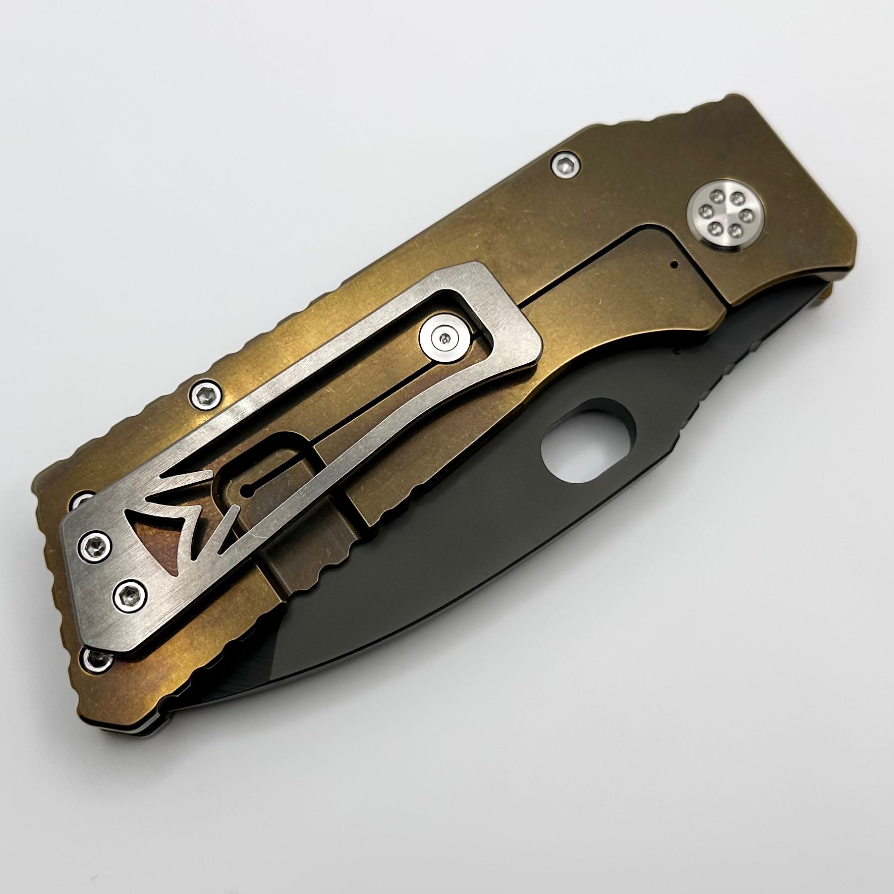 Medford TFF-1 Fat Daddy Premium EDC Knife with Tumbled Bronze Handles & PVD S45VN Blade