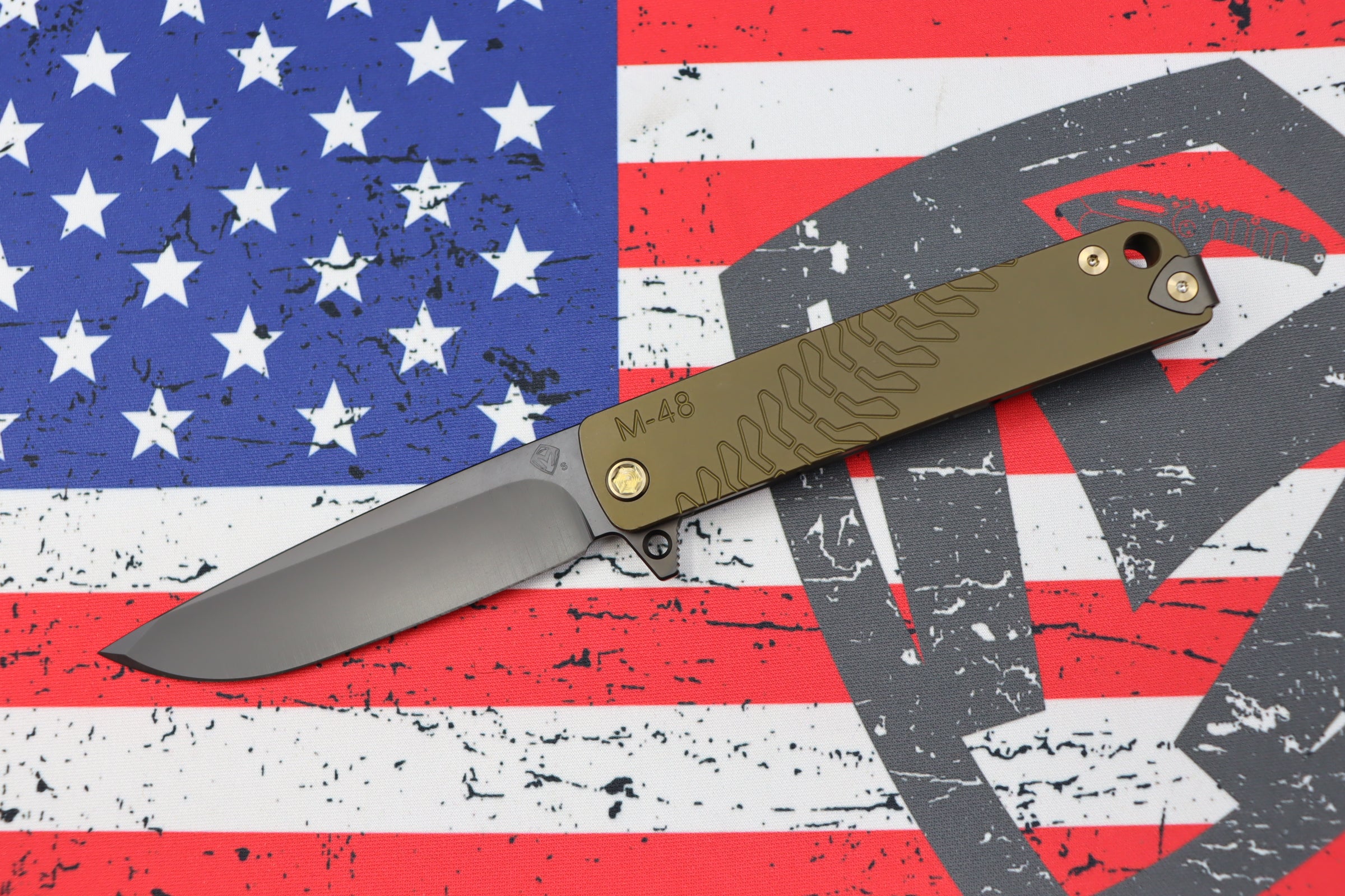 Medford M-48 Mustard Green Tactical Knife - Premium Aluminum Handle with PVD Coating & S35VN Blade