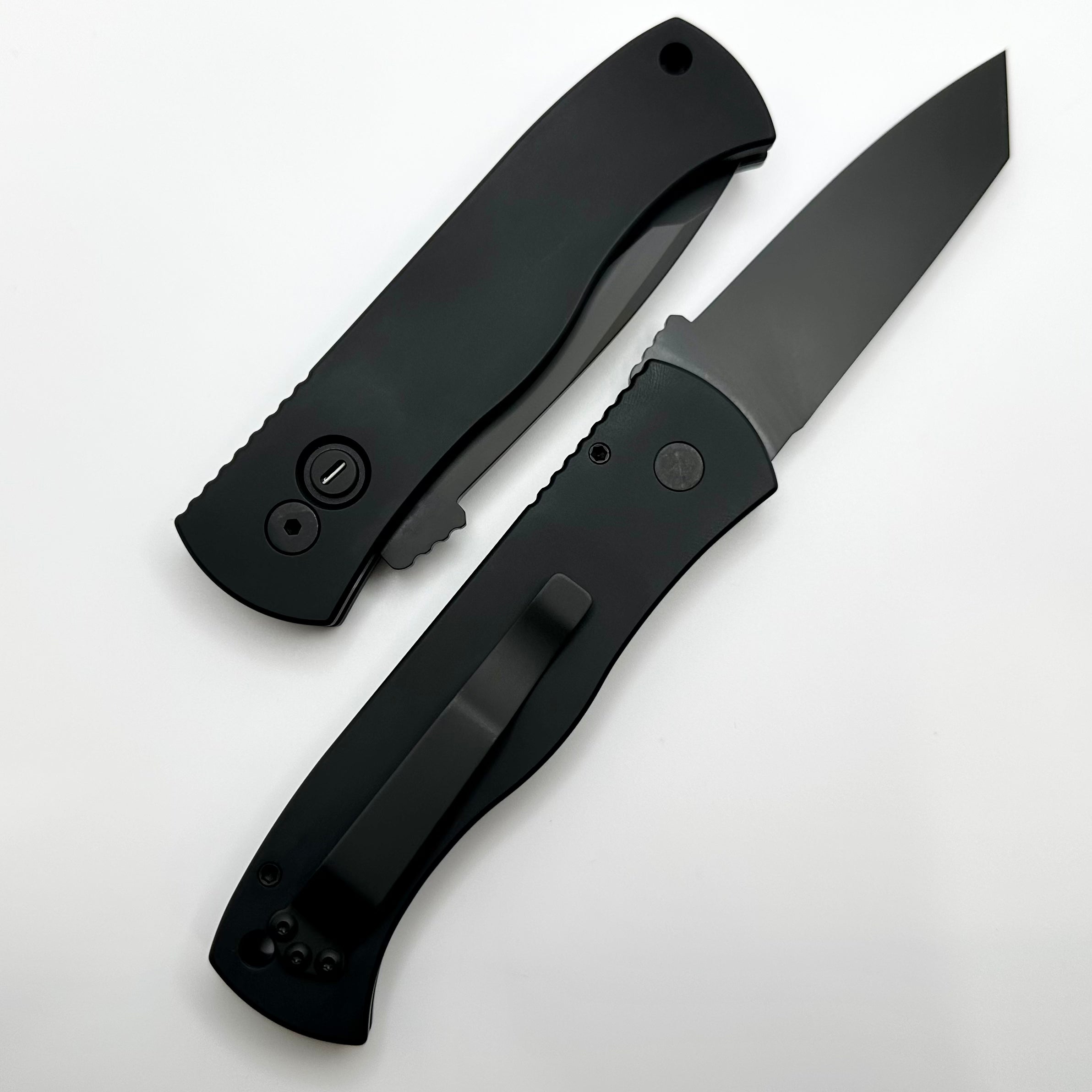 Pro-Tech Emerson CQC7 Operator Tactical Knife - Black Chisel Tanto Blade with Black Handle