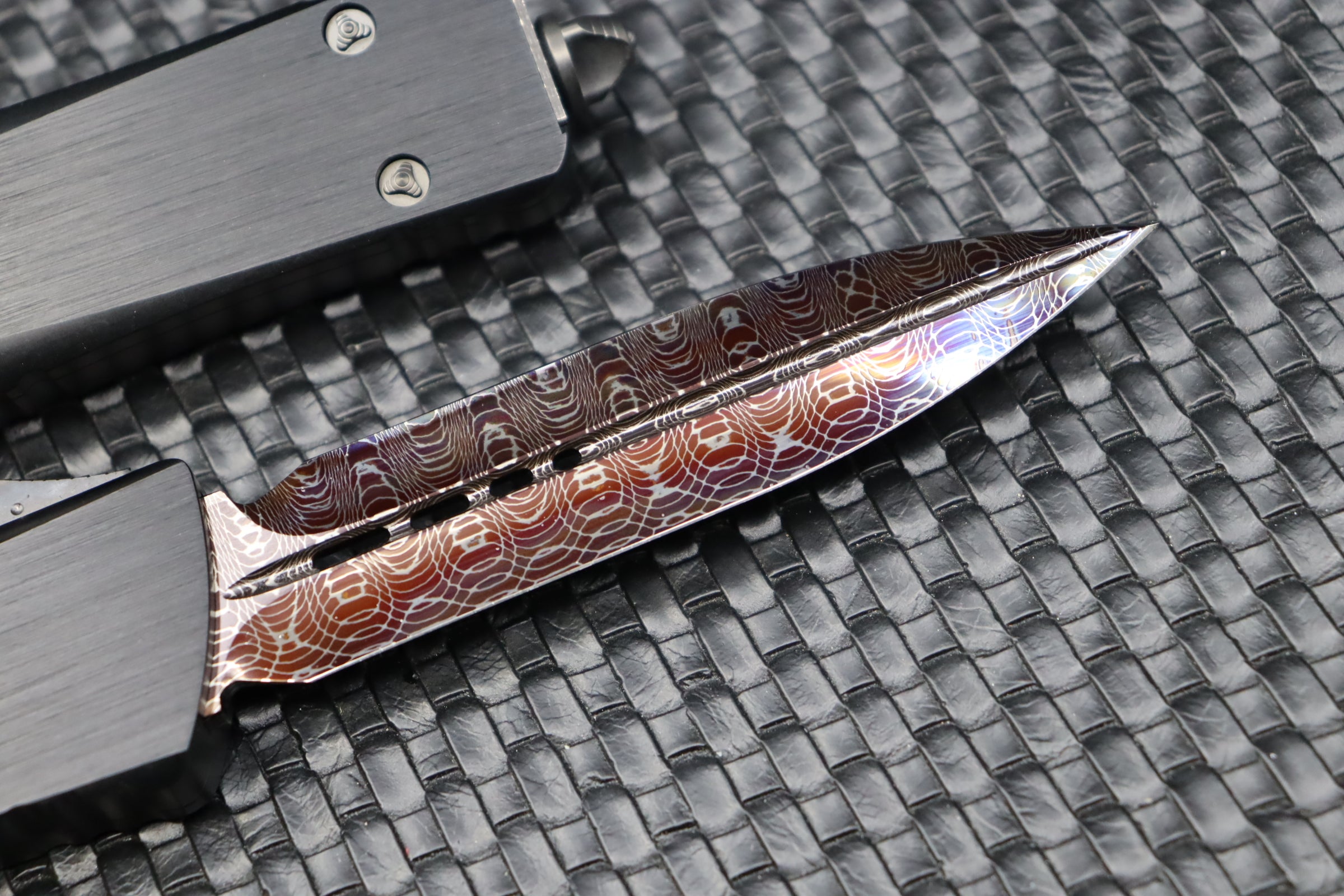 Premium Marfione Custom Combat Troodon OTF Knife - Vegas Forge Sharktooth Damascus Blade & DLC Hardware