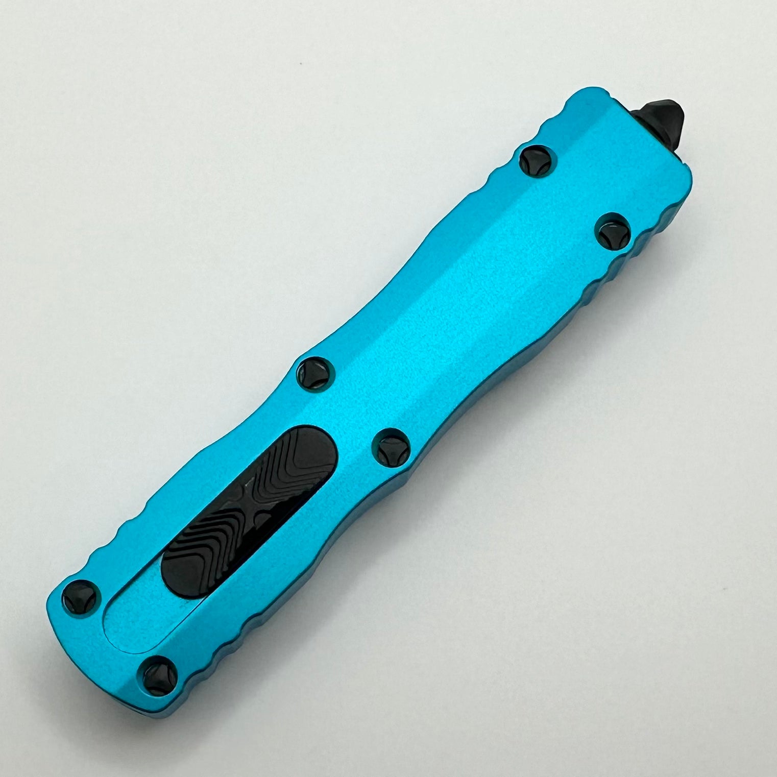 Microtech Dirac Double Edge Black & Turquoise Premium EDC Knife